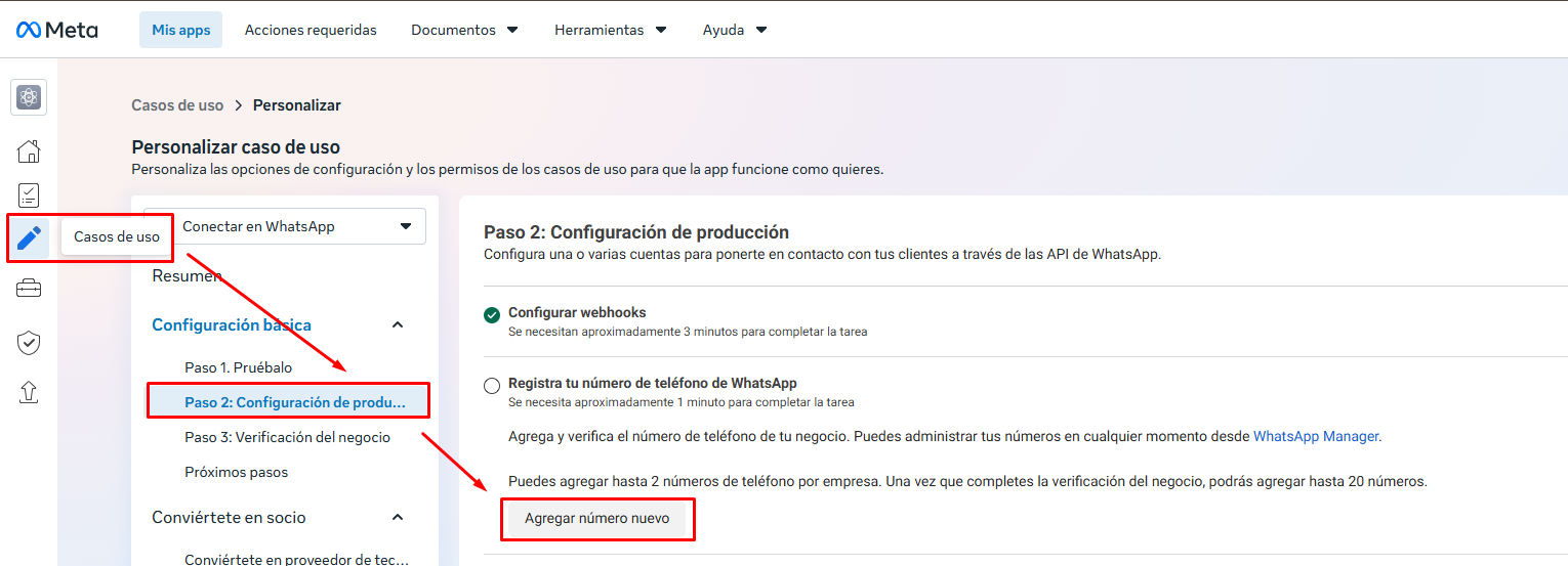 Registrar número de teléfono